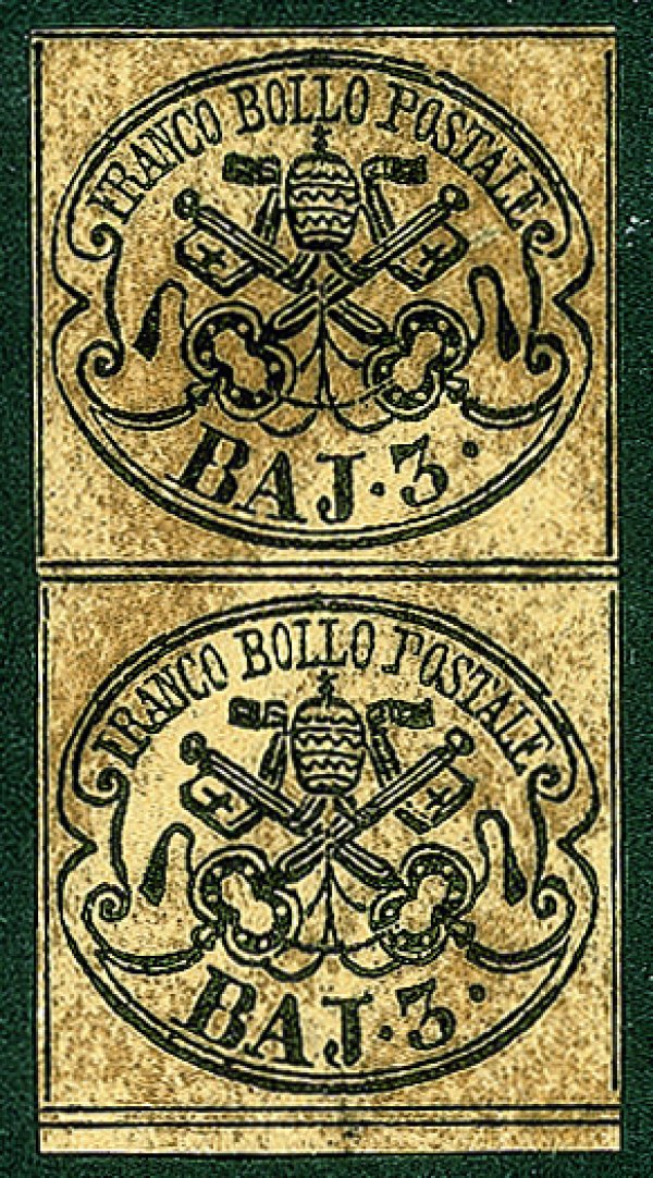 Antichi Stati Italiani - Stato pontificio - 1852 - 3 baj (4Aca)