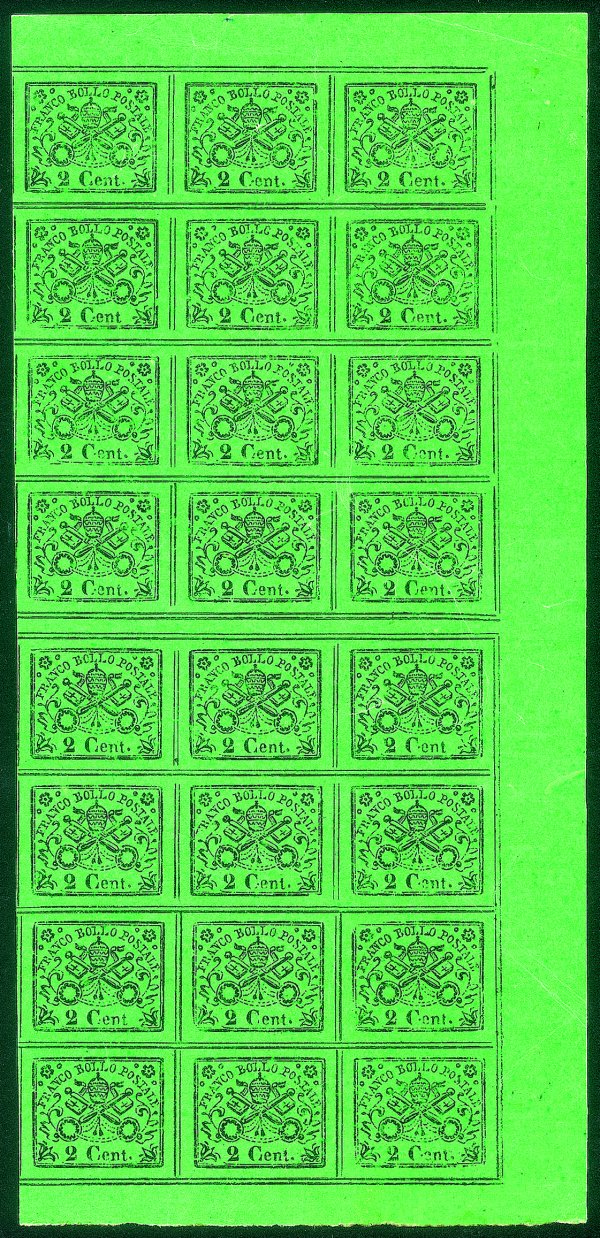 Antichi Stati Italiani - Stato pontificio - 1867 - 2 cent verde giallo (13)