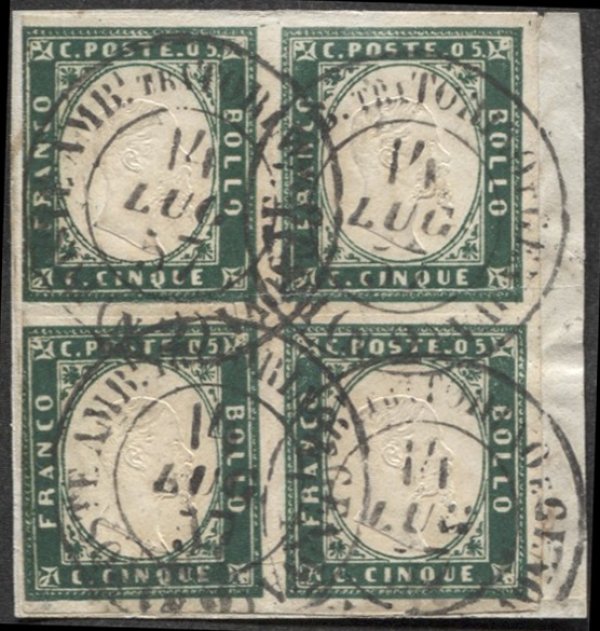 Antichi Stati Italiani - Sardegna - 5 cent (13Ac)
