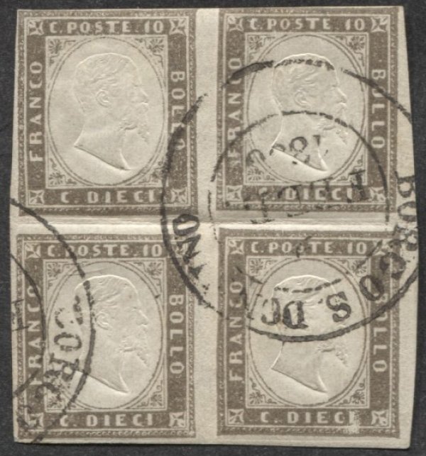 Antichi Stati Italiani - Sardegna - 10 cent (14Ae)
