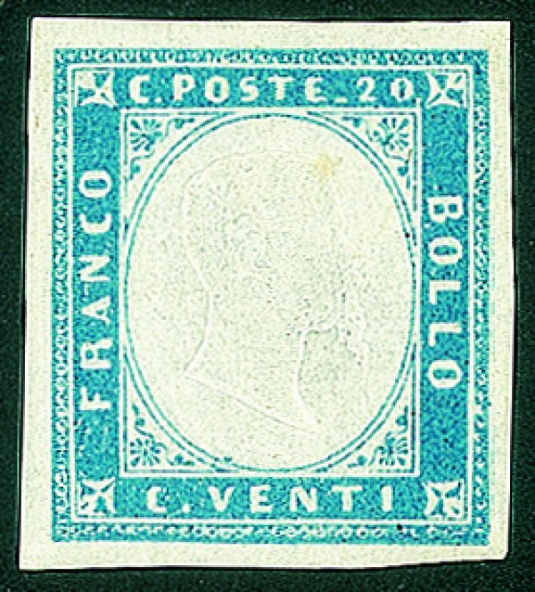 Antichi Stati Italiani - Sardegna - 1855 - 20 cent (15f)