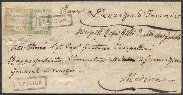 Antichi Stati Italiani - Sardegna - Lettera (17Aa + 13Be)