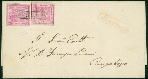 Antichi Stati Italiani   Napoli   Involucro di lettera