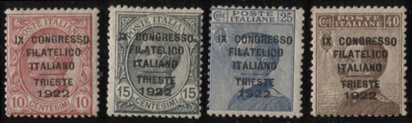 Italia - Regno - Congresso Filatelico Italiano (123/126)