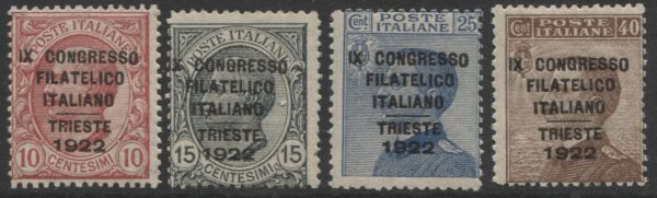 Italia - Regno - Congresso Filatelico Italiano (123/126)