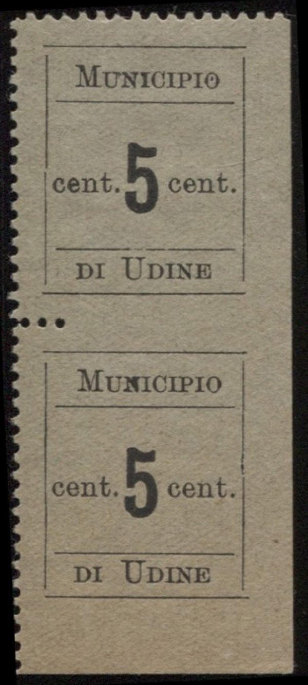 Occupazioni I guerra mondiale - Municipio di Udine - 5 cent (1f)