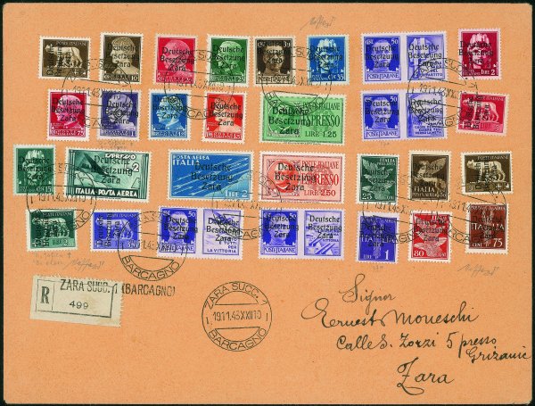 Occupazioni II guerra mondiale - Occupazione Tedesca - Zara - Bustone 29 valori