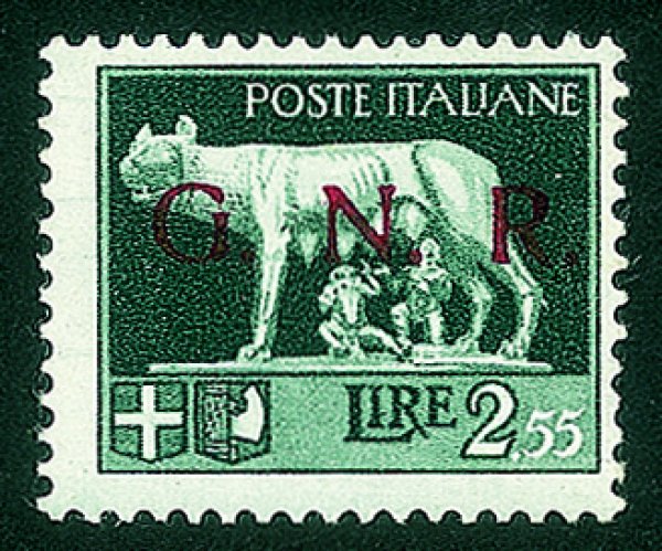 RSI - G.N.R. Brescia - 1943 - 2,55 lire (483/Aa)