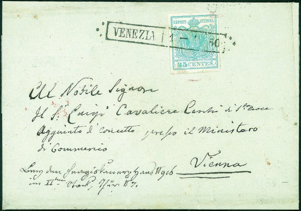 Antichi Stati Italiani - Lombardo Veneto - Lettera da Venezia (R50 P.ti 5)