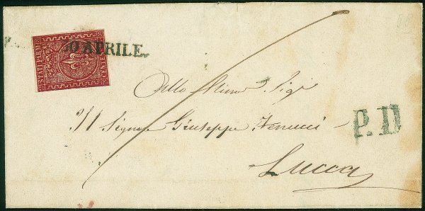 Antichi Stati Italiani - Parma - Lettera da Parma 30 APRILE del 1856