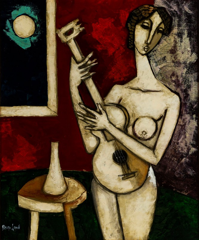 Nudo con chitarra