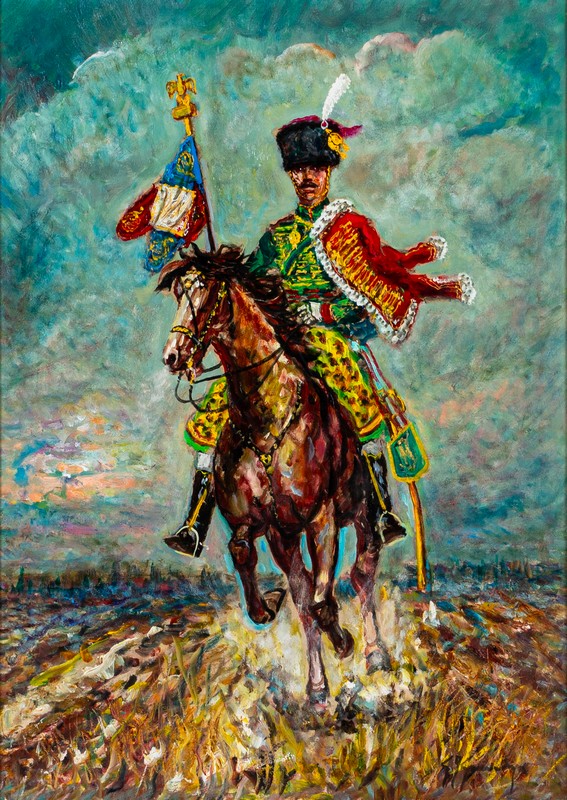 Il porta aquila dei cacciatori della guardia