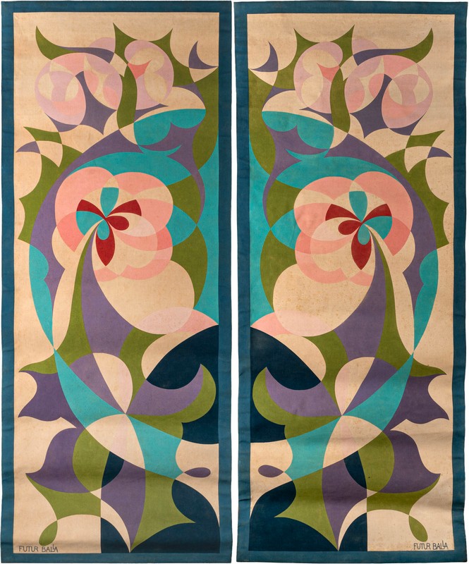 Farfalle in movimento e fiori futuristi (Balfiore)