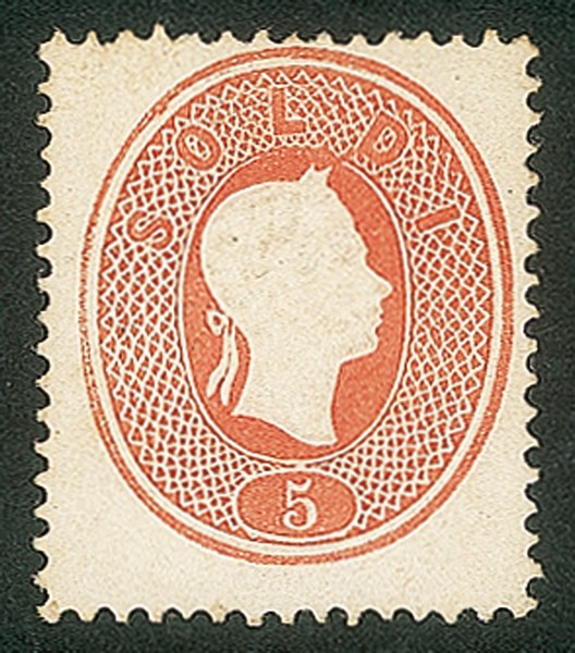 Antichi Stati Italiani - Lombardo Veneto - 1861 - 5 soldi rosso chiaro (33a)