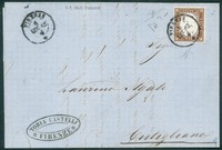 Regno - Vittorio Emanuele II - Esemplare del 10 cent bruno (1c)