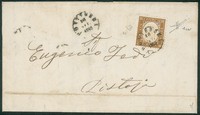 Regno - Vittorio Emanuele II - Esemplare del 10 cent bruno chiaro (1Ca)