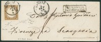 Regno - Vittorio Emanuele II - Esemplare del 10 cent bistro oliva (1e)