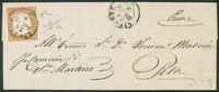 Regno - Vittorio Emanuele II - Letterina con 10 cent arancio ocra (1h)