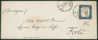 Regno - Vittorio Emanuele II - Bustina con 20 cent indaco chiaro (2b)