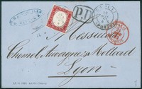 Regno - Vittorio Emanuele II - Napoli (Porto) - 40 cent rosso carminio vivo (3b)