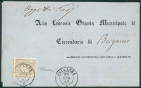 Regno - Vittorio Emanuele II - Stampato della Giunta di Prevezzo (Bergamo)