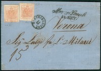Antichi Stati Italiani - Lombardo Veneto - Territori italiani d'Austria - Mezzo Lombardo - 3 kreuzer (3M IIIb)
