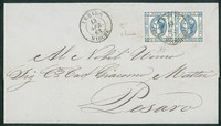 Regno - Vittorio Emanuele II - Coppia del 15 cent litografico (12ca + 12)