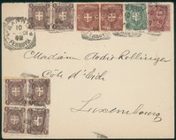 Regno - Umberto I - Bella quadricolore con esemplari di Umberto