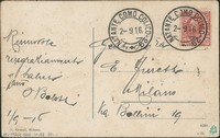Regno - Vittorio Emanuele III - Cartolina illustrata da Bellagio affrancata con 10 cent Leoni (82)
