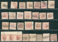 Antichi Stati Italiani - Napoli - 1858 - Insieme di 28 pezzi di 5 valori diversi