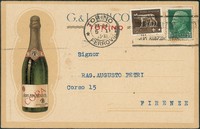 Regno - Vittorio Emanuele III - Cartolina commerciale affrancata con 5 cent + 25 cent Imperiale (243 + 248)