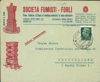 Regno - Vittorio Emanuele III - Busta commerciale affrancata con 25 cent Imperiale (248)