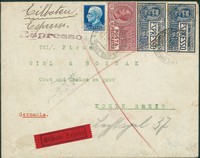 Regno - Vittorio Emanuele III - Busta espresso via pneumatica affrancata con 15 cent Pneumatica (12)
