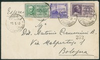 Regno - Vittorio Emanuele III - Busta espresso affrancata con 1,25 lire Espresso (15)