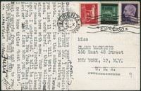Regno - Luogotenenza - Cartolina espresso con affrancatura tricolore da 5 lire Imperiale