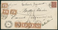 Regno - Segnatasse - Plico da Belluno Veronese (corsivo) in tariffa 'Stampati' affrancato con 2 cent (T15)