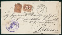 Regno - Segnatasse - Lettera con 20 cent Umberto (39) da Ragusa il 9.7.88