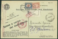 Regno - Segnatasse - Atto Giudiziario raccomandato