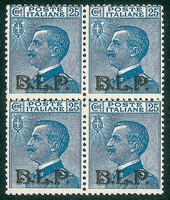 Regno - B.L.P - 1922 - 25 cent (8) in quartina