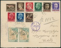 Occupazioni II guerra mondiale - Isole Jonie - Raccomandata per città - Corfù 10 aprile 1942