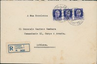 Occupazioni II guerra mondiale - Lubiana - Busta raccomandata affrancata