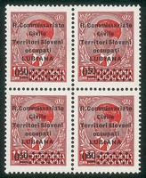Occupazioni II guerra mondiale - Lubiana - 1941 - 0,50 su 1,50 din (39n + 39n varietà ib)
