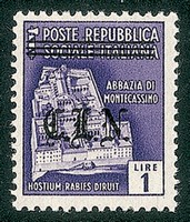 C.L.N. - Torino - 1945 - 1 lira soprastampato (CEI/Unificato 11A)