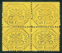 Antichi Stati Italiani - Stato pontificio - 1868 - 40 cent (29 + 29n)
