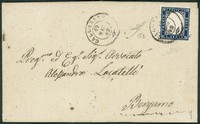 Antichi Stati Italiani - Sardegna - Lettera con 20 cent indaco (15E)