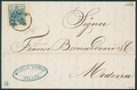 Antichi Stati Italiani - Lombardo Veneto - Lettera affrancata con 45 cent (10)