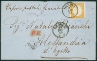 Antichi Stati Italiani - Sardegna - Bell'esemplare del 80 cent giallo arancio (17C)