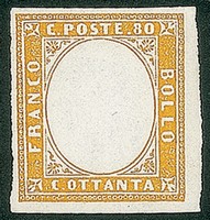 Antichi Stati Italiani - Sardegna - 1862 - Senza Effigie - 80 cent (17Da)
