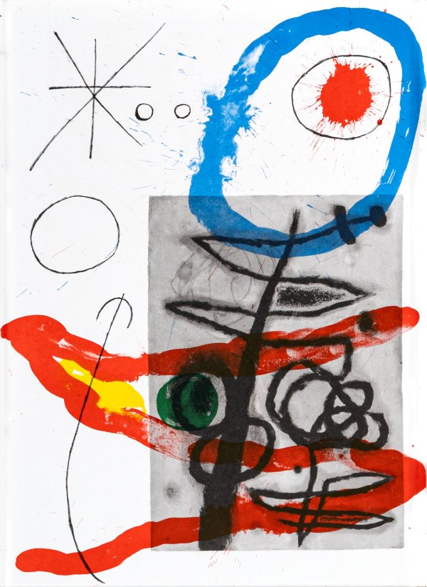 JOAN MIRÒ - Derriere le miroir. Miro. Peintures sur cartons