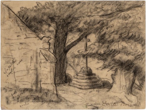 BERNARD EMILE HENRI - La croix pres de la chapelle de Pont-Aven